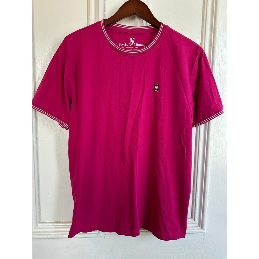 Psycho Bunny‎ Mens Pink Tshirt Sz 6 Large